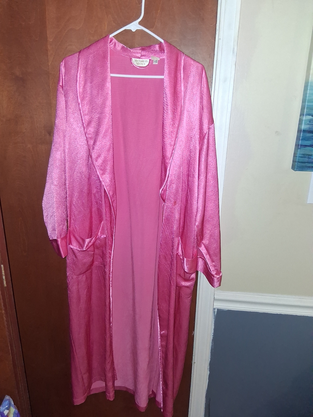 Victoria's Secret Pink Satin Long Robe